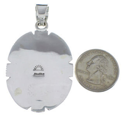 Silver Native American Design Multistone Turquoise Pendant RS41042